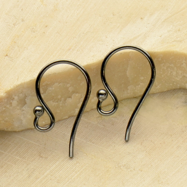 Sterling Silver Ear Wire - Short Granulated Ear Hook